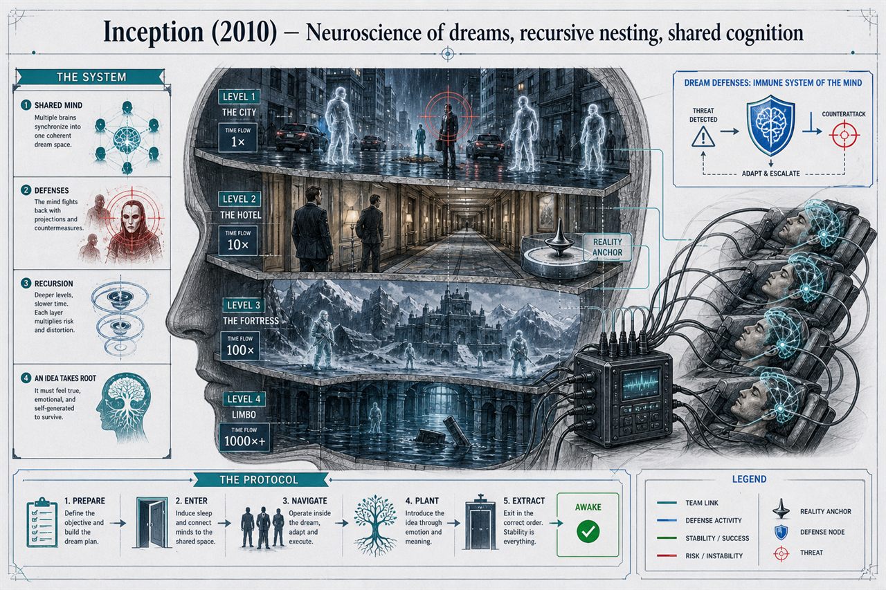 Chapter 22. Inception (2010) — Neuroscience of dreams, recursive nesting, shared cognition - chapter poster
