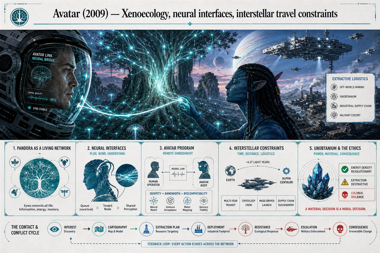 Chapter 53. Avatar (2009) — Xenoecology, neural interfaces, interstellar travel constraints - chapter poster