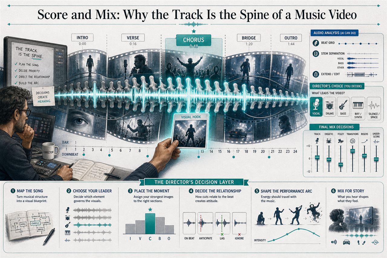 Chapter 16. Score and Mix: Why the Track Is the Spine of a Music Video - chapter poster