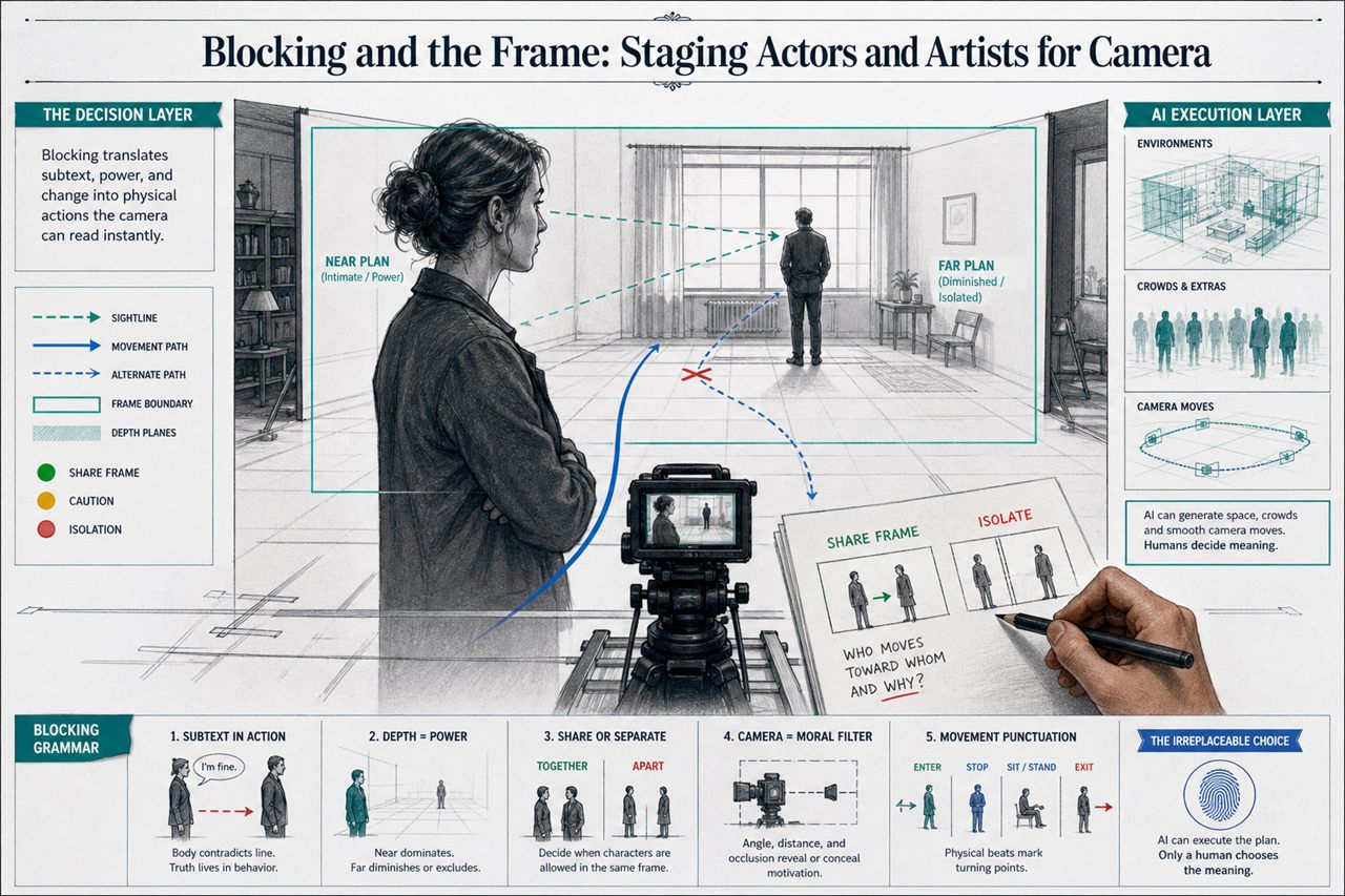 Chapter 18. Blocking and the Frame: Staging Actors and Artists for Camera - chapter poster