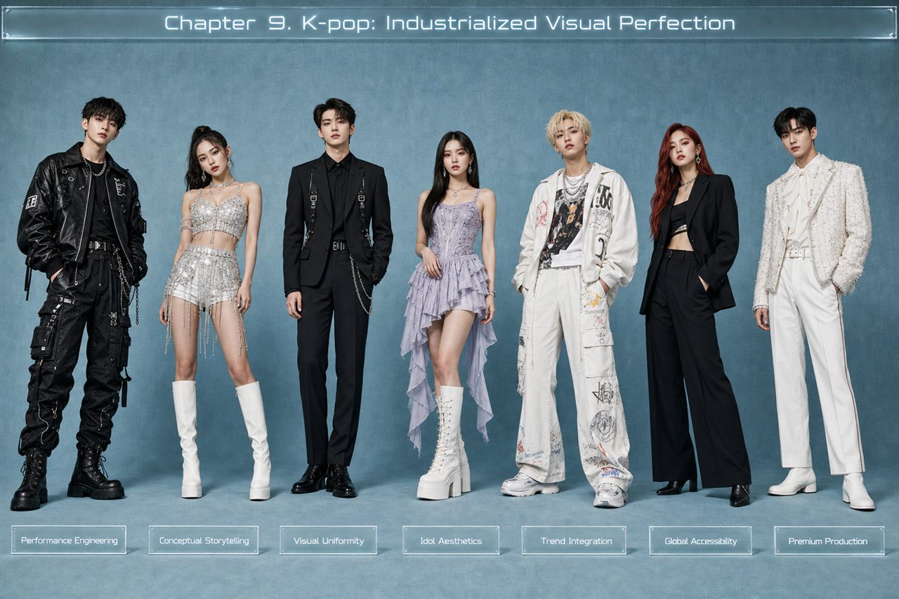 Chapter 9. K-pop: Industrialized Visual Perfection - chapter poster