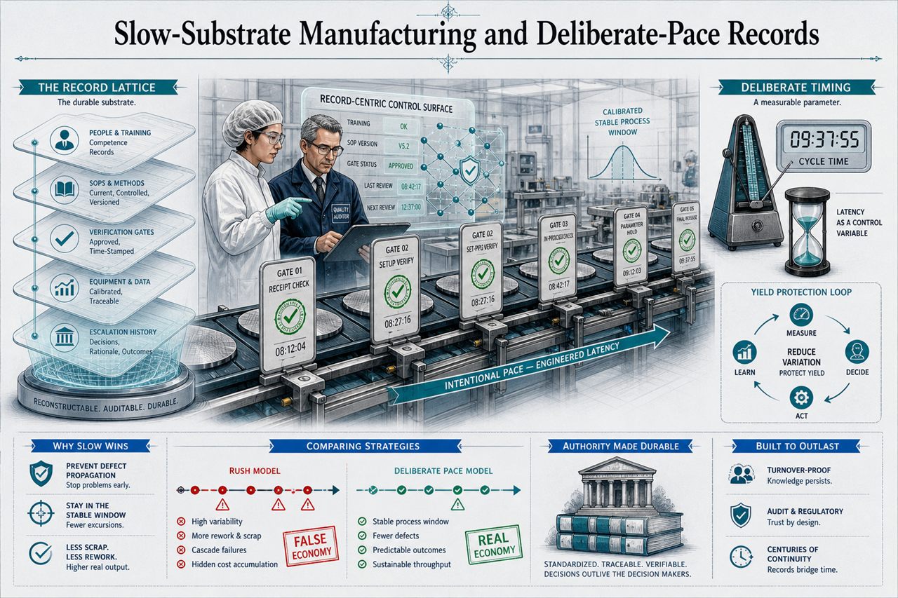 Chapter 38. Slow-Substrate Manufacturing and Deliberate-Pace Records - chapter poster