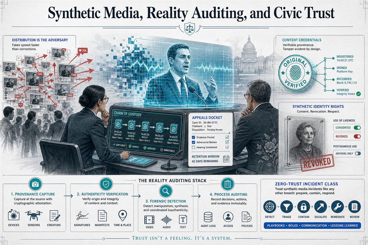Chapter 150. Synthetic Media, Reality Auditing, and Civic Trust - chapter poster